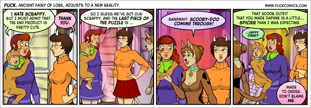 Come on.  We all know she's only going to be one of about a hundred Spicy Scooby cosplays at this convention, so let's not pop our monocles too hard.