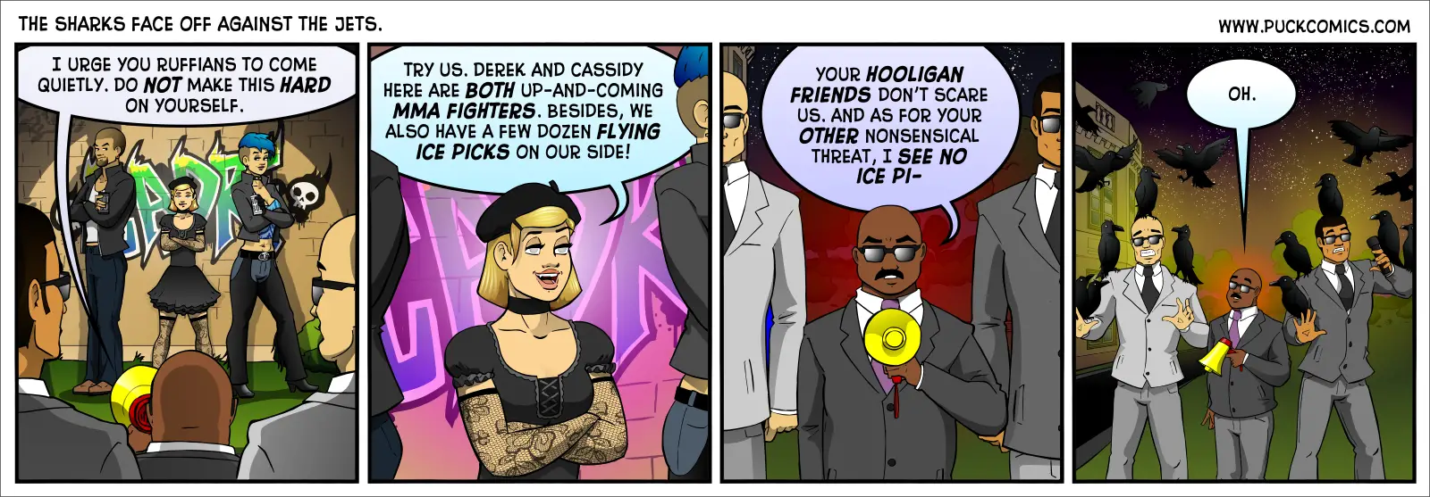 Everyone all gansta until they covered in crows.