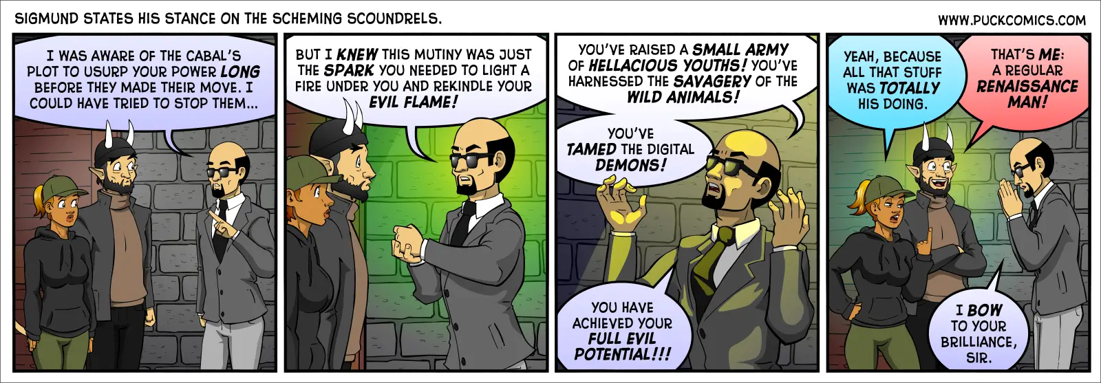 But really, what's more traditionally evil than taking credit for other people's work?